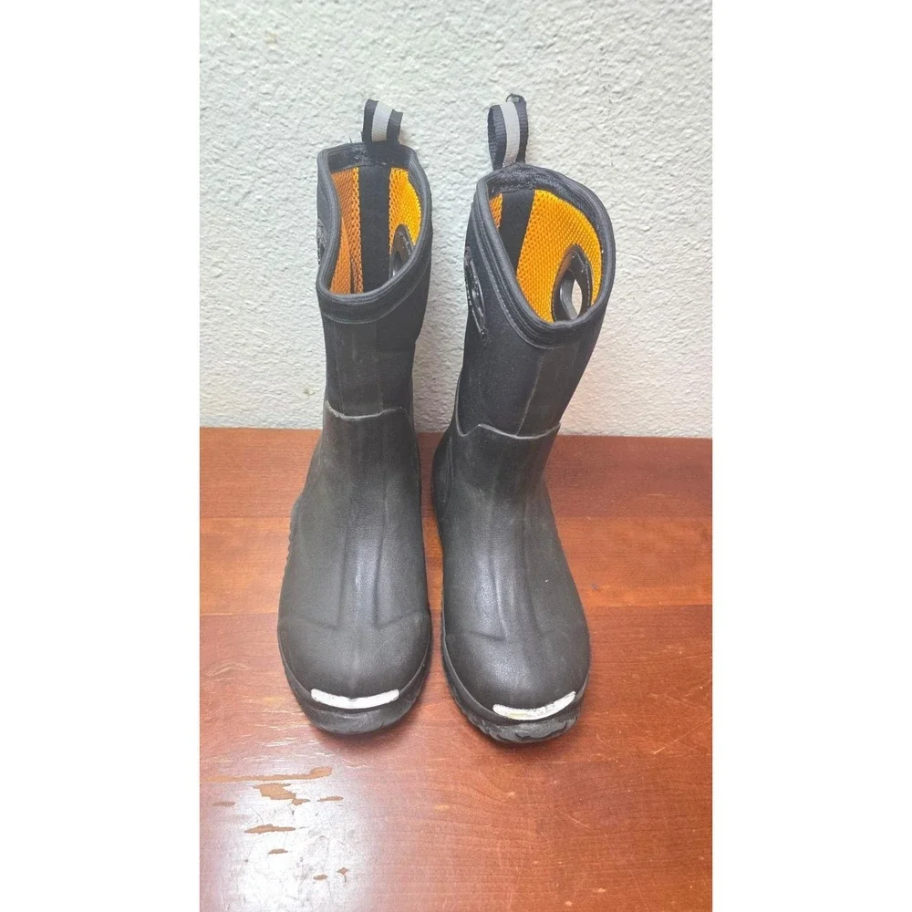 Muds Noble Outfitter Kids Black Rain Mid-Calf Rubber Boots Pull Handles Size‎ 3